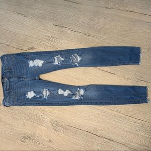 High-Rise Ripped Jean Leggings Hollister